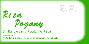 rita pogany business card